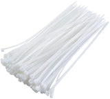3/16"x8" White Cable Ties 100pc