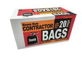 42 Gal 3 MIL Heavy Duty Trash Bags 20pc