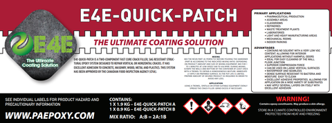 E4E-Quick Patch - 1.5/3 Gallon Kit Epoxy Crack Filler